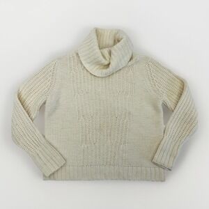 Banana Republic Alpaca Blend‎ Sweater Womens XL Creme Ivory Cowl Neck Italian